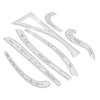 7Pcs Sewing Ruler Tailor Set Clear High Accuracy Scale Fashion