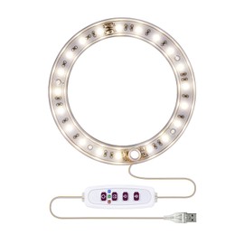 GEZICHTA LED Grow Lights, USB Angel Ring Lamp for Succulents, Height Adjustable(one Head), free size