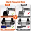 Ultdiyer Firewood Rack Outdoor Log Storage Bracket Kit,Heavy Duty Fire