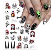 Mtruil 3 Sheet Halloween Nail Stickers Skeleton Spider Web Nails
