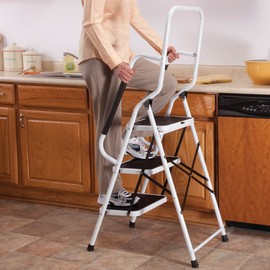 Step Ladder with Handles by LivingSURE, 3-Tier