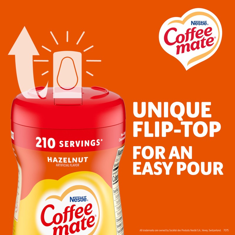 Nestle Coffee mate Coffee Creamer, Hazelnut, Non Dairy Powder Creamer,