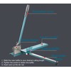 Manual Din Rail Cutter, Dual Groove Rail Cutting Tool with