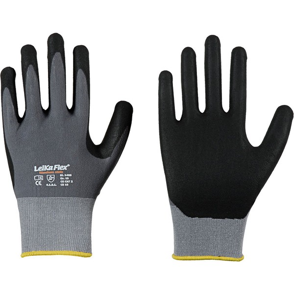 LeikaFlex Fine Knit Gloves with Nitrile Coating Size 9