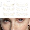 6 PCS Glitter Freckles Face Tattoo, Gold Face Sparkle Faux
