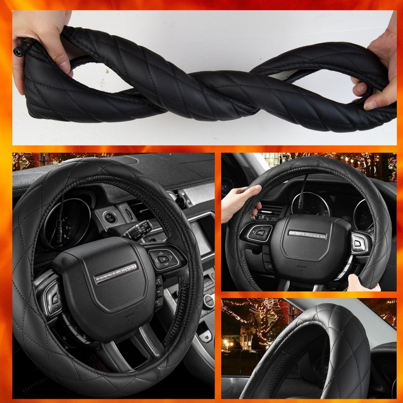 Heated Steering Wheel Cover - WARMITORY Luxury Steering Wheel Heater,
