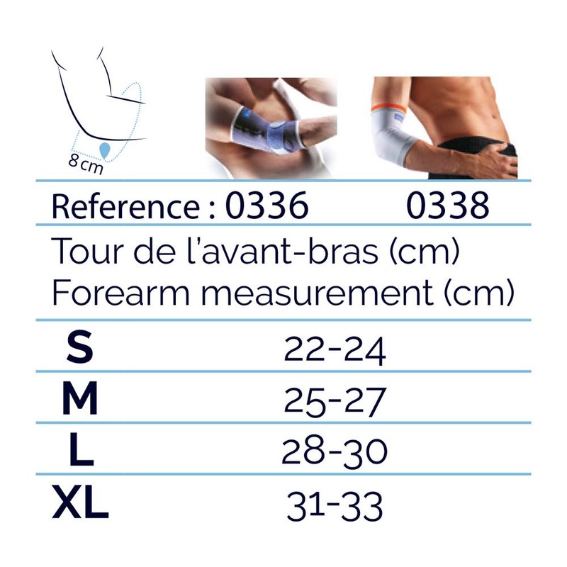 Anti-epicondylitis elbow brace Thuasne Sport -Blue - Size L