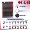 MayHug Cluster Lashes Kit 40+50D Natural Wispy 9-16mm Lashes 280Pcs