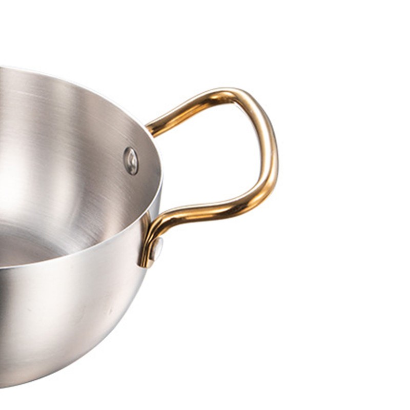 Korea Ramen Pot Stainless Steel Double Handle Fast Heating Ramen