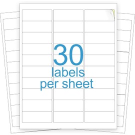 Address Labels – 1" x 2-5/8", 750 Labels, Mailing & Return Address Use, 30 Per Sheet, 25 Sheets, Inkjet/Laser Compatible