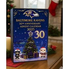 Baltimore Ravens 30th Anniversary Holiday Blind Box & Christmas Advent Calendar Blind 5ea