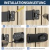 Hasp Lockable 4 Inch Security Hasp, Combination Lock, Door Lock,