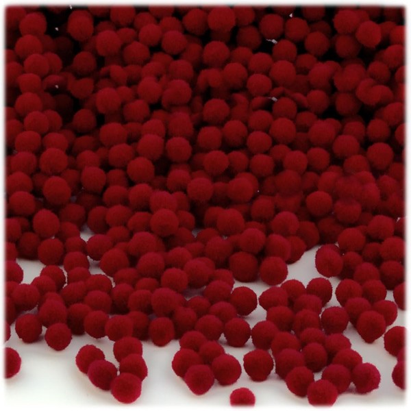 The Crafts Outlet Polyester Pom Poms, solid Color, 5mm/0.20-inch, 5000-pc,