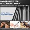 3/32" Marathon-IV Micromotor Tapered Diamond Burr Bits, Cone Point Diamond
