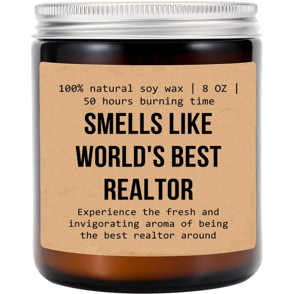Smells Like World's Best Realtor Candle - Realtor Gift -