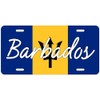 Generic Barbados Flag with Name Novelty Car Auto License Plate,