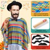HICARER Pack of 3 Carnival Mexican Costume with Colourful Festival