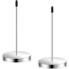 GBTUPOKW 2PCS Ticket Spike Receipt Spike Metal Bill Holder Memo Holder Stand Round Paper Spike Receipt Holder for Restaurant Kitchen Office Hotel (Silver)