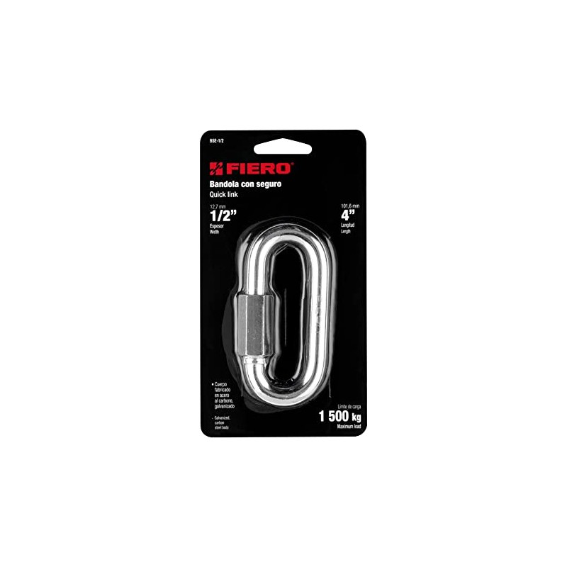 Fiero BSE-1/2, Bandola de acero con seguro de 1/2"