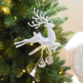 STOBOK - Adornos para árbol de Navidad con forma de campana de Navidad para colgar en la pared, chimenea, ventana, suministros para fiestas de Navidad, 6 unidades (plata)