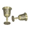 2pcs Wine Glasses Exquisite Chrysanthemum Pattern Vintage Court Style Metal