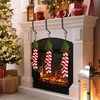 Palonu Christmas Stocking Holders Mantel Stcoking Hangers Metal Ornament Hooks