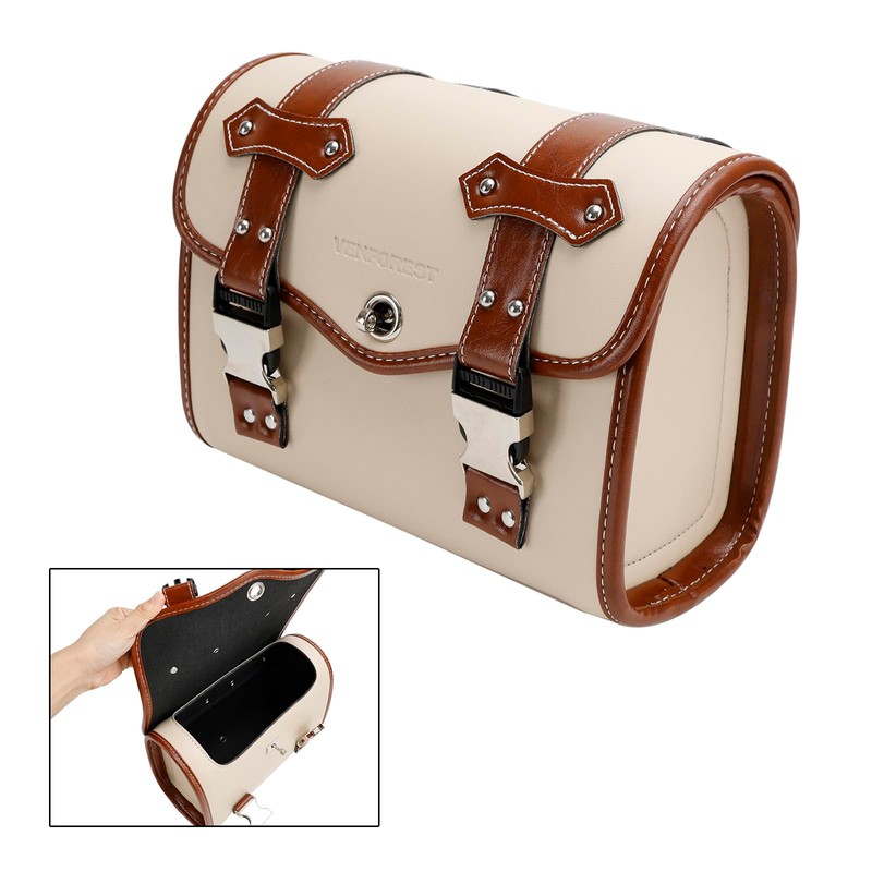 Artudatech Side Bag, Large Capacity, Motorcycle Side Bag, PU Waterproof,