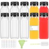 Yoosso 10 Pack 13.6oz/400ml Plastic Juice Bottles with Tamper Seal