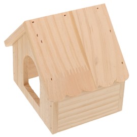 WOONEKY Adorable Hamster Shelter Wooden Resting House Dark Room for Sleeping Pet Enclosure for Small Animals