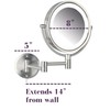 JERDON Wall-Mounted Vanity Mirror with Lights - Lighted Makeup Mirror