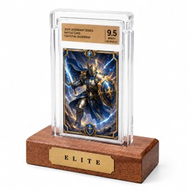 WEIMINLI PSA Acrylic Slab Case, Wood Base Graded Card Display Frame