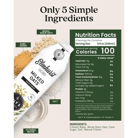 Elmhurst 1925 Sweetened Oat Milk - 32 Ounce (Pack of 6) Dairy-Free, Vegan, Kosher, Gluten-Free, Shelf Stable Plant Based Milk Made with Whole Grain Oats for Healthier Coffee, Latte & Smoothies