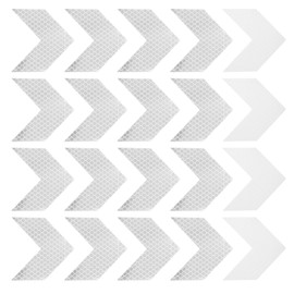 YOKIVE 2 Pcs Reflective Stickers, Waterproof Warning Arrow Shape Tape Reflectors, Great for Outdoor, Traffic, Daily Use (White, 2.36 x 2.36-Inch)