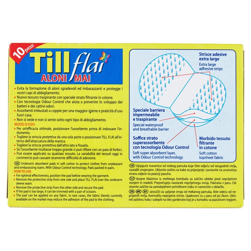Till Flai Assorbente Ascellare, 10 Pezzi