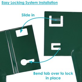 Sunnydaze 16-Foot Metal Landscape Edging Border - 5-Pack of 42 x 7 Inch Steel Garden Edging - Green