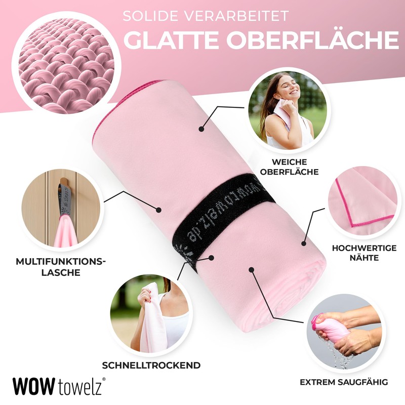 Wowtowelz Compact Microfibre Towel, Travel Towel, Sports / Fitness Towel,