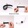 70 Pcs Reusable Cable Ties, Straps Cable Ties, Hook and