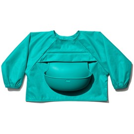 OXO Tot - Sleeved Roll-Up Bib - For Play or Mealtime - Baby and Toddler 9 Months + - Teal - 63151900