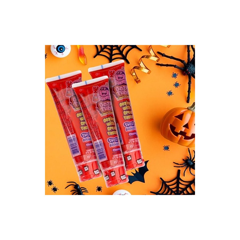 Ooze Tube Liquid Candy Cherry, 4 Ounce Each (Pack of