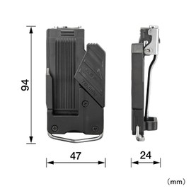 Tajima Safety System, Clip Type, Resin for Body Belts, Right Use, SFC-CHLD for Work Clothes Pockets and Waist Bags, Locking Mechanism That Prevents Safety from Unexpected Disconnection, Safety Rope