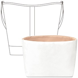 FANJI Project Handbag Organizer Insert for CELINE Small Bucket in Triomphe Canvas and Calfskin, Custom Fit Inside Premium Vanile Lightweight WaterResistant Purse Insert with Cup Holder Accessories