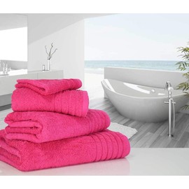 Luxury linenHall 650gsm Plain Hot Pink Hand Towel (SEE SIZE OPTIONS)