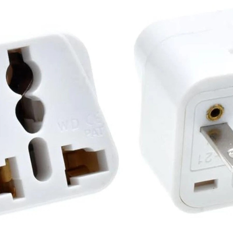 NoBrand White Universal Plug Adapter 110-250V 15A, Universal World- 6-20P