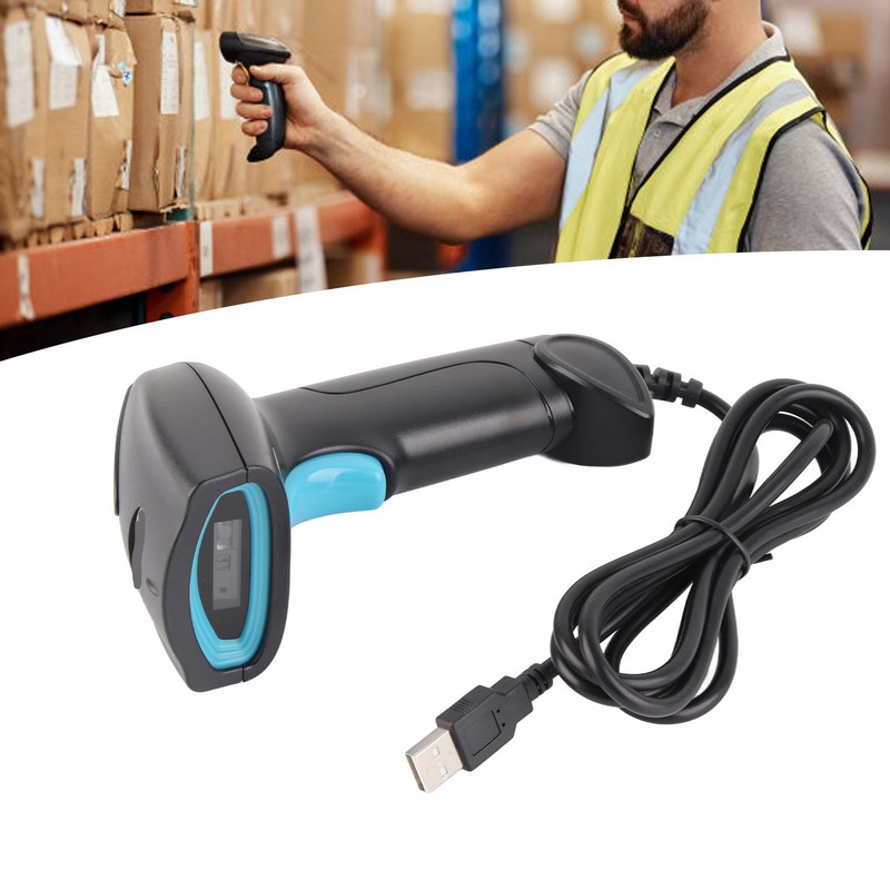 1D Barcode Scanner High Accuracy CCD USB Red Light Handheld