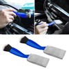 Jerbor 2Pack Double Head Brush for Clean, 2 in 1 Duster for Detailing Interior, Air Vents Dashboard Screen Clean Brush