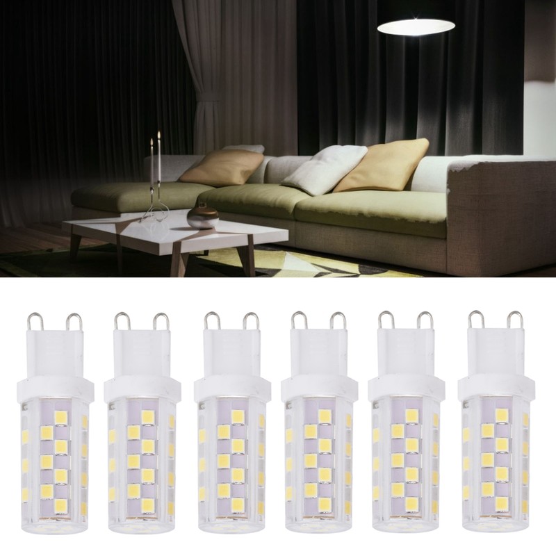 6Pcs 5W G9 46LED Bulb Dimmable Chandelier Ceiling Lamp Bulbs