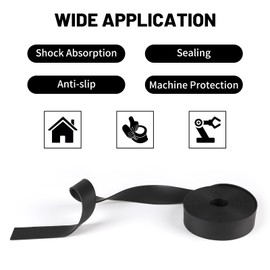 LALAGO Rubber Strips, Neoprene Rubber Mat, 25 mm (W) x 3 mm (D) x 3 m (L) Solid Rubber Profile, Rubber Mat Sold by the Metre, Narrow Rubber Underlay, Rubber Plate for Seals, Flooring Protection,