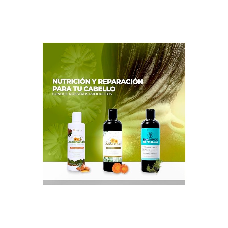 Shampoo Natural de Caléndula | Limpieza Profunda, Suavidad y Reparación