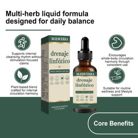Mayaverra Lymphatic Support Drops, Drenaje Linfático Herbal Liquid Extract with Cleavers, Red Clover, Stillingia & Prickly Ash, Botanical Wellness Supplement for Daily Routine, 2 Fl Oz