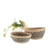 Sass & Belle Black Chevron Seagrass Decorative Bowls - Set